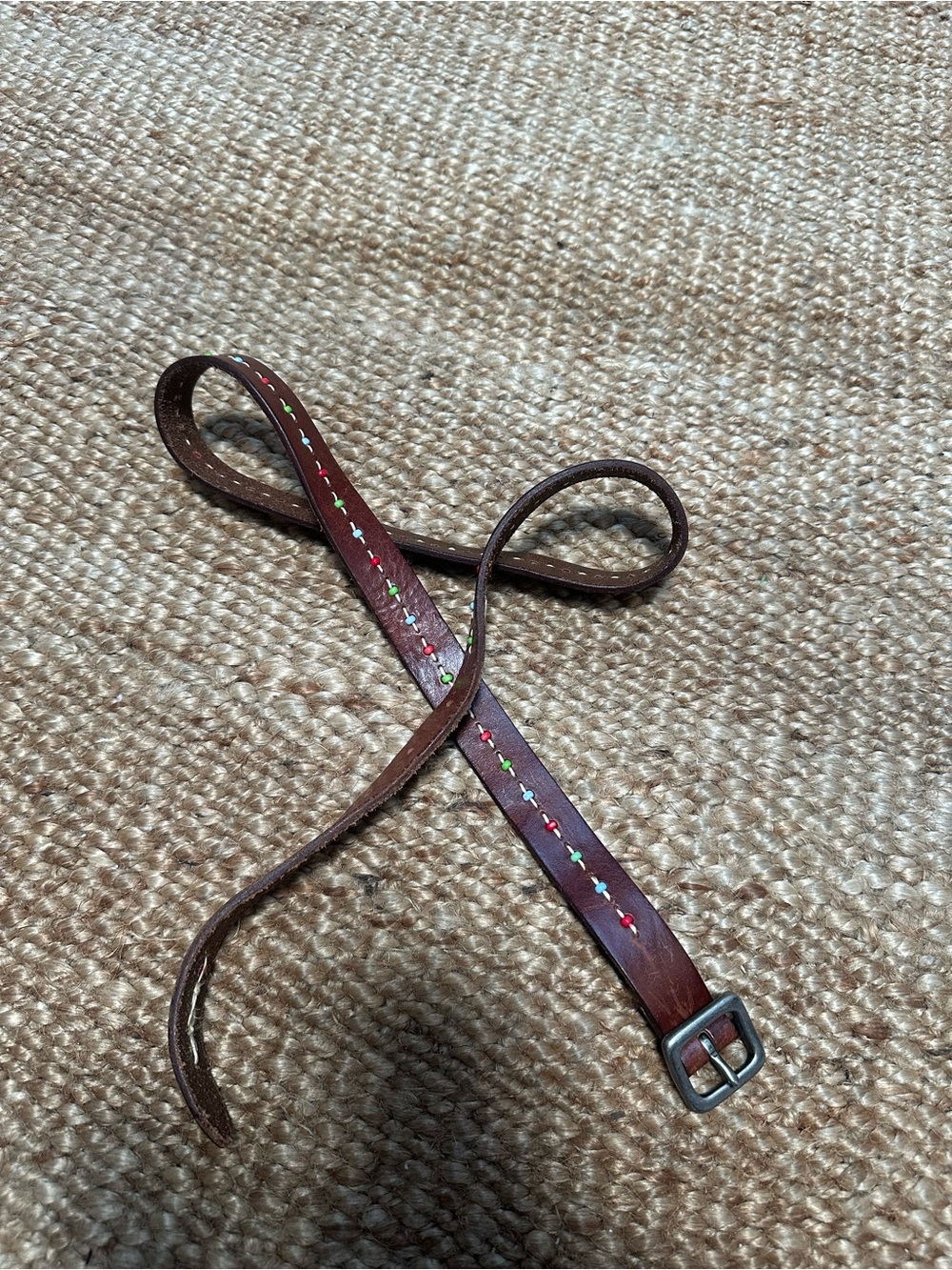 Brown beaded belt